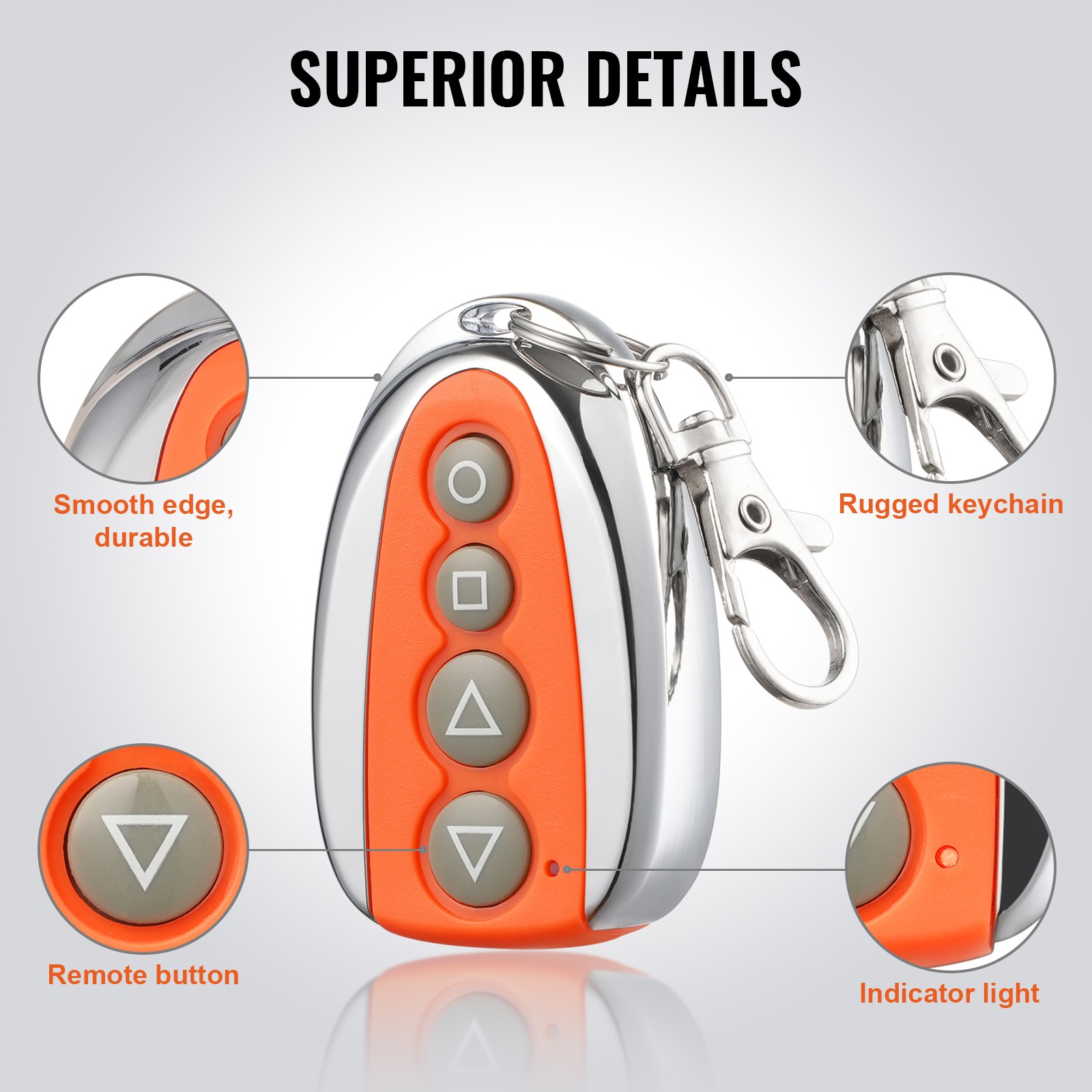 Uimoso Automatic Gate Remote Control 131ft Range with 4Buttons for Sliding Gates
