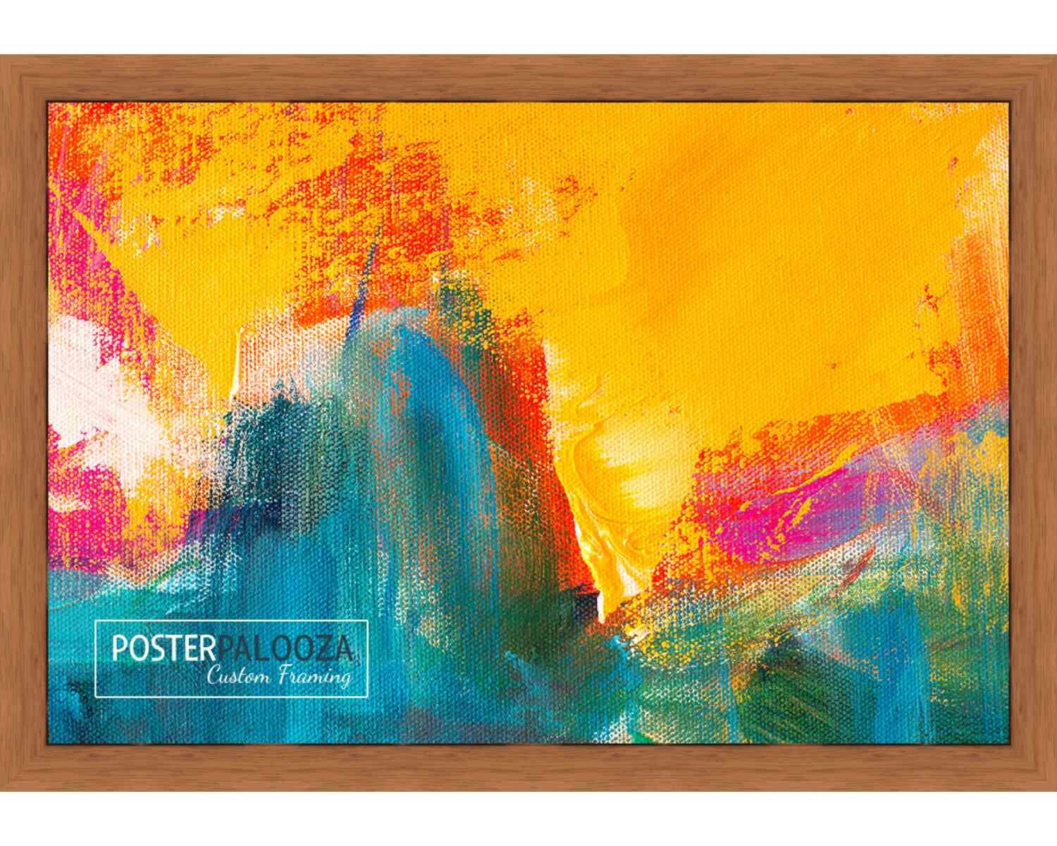 Panoramic Slim Profile Brown Picture Frame – UV Acrylic, Backing, Hardware