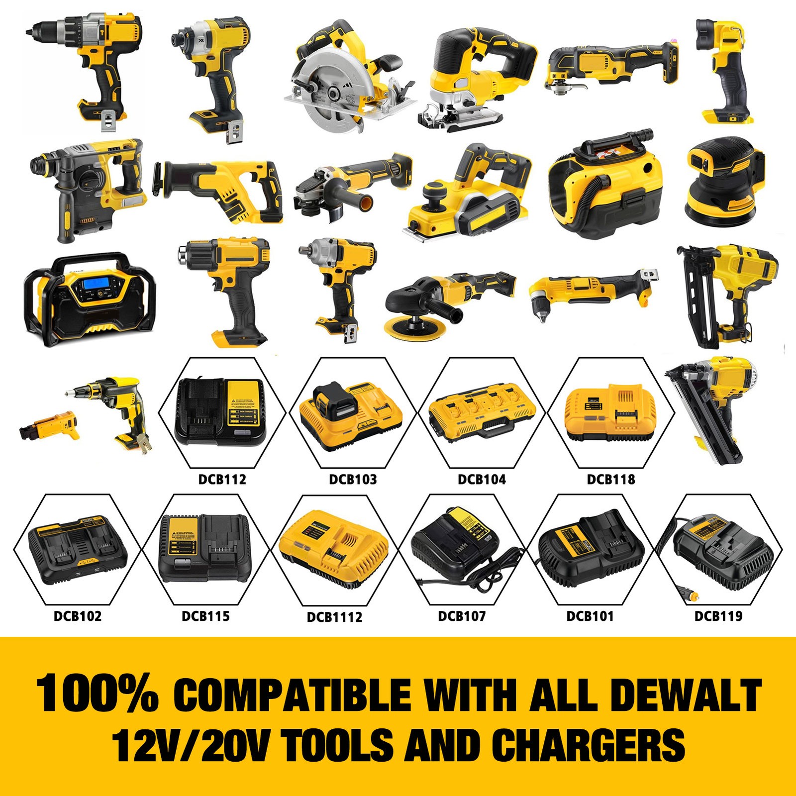 2X 12v 7.0Ah Li-Ion Battery For Dewalt 12 Volt Max DCB127 DCB120 DCB121 DCB101