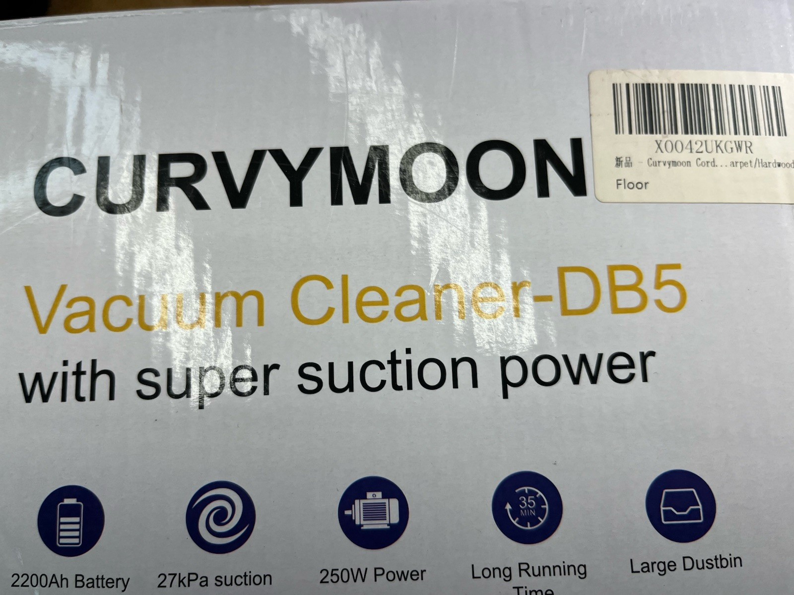 Curvymoon DB5 Cordless Vacuum Cleaner 30Kpa Home Stick Vacuum NEW IN BOX
