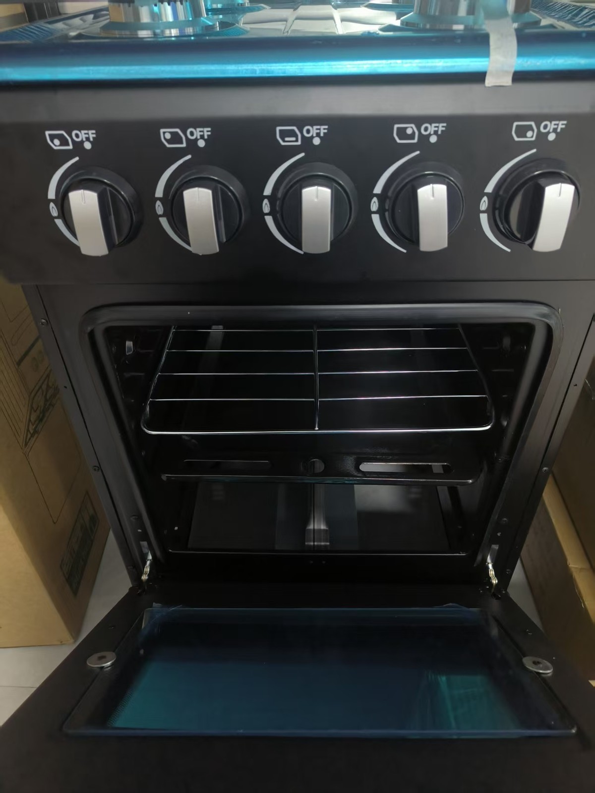 NEW 20″ Free Standing Gas Stove Oven Range,4 Burner LPG Cooktop with 60L Oven