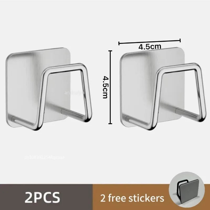 2pcs stainless steel sink sponge holder tray drainer rack, adhesive storage