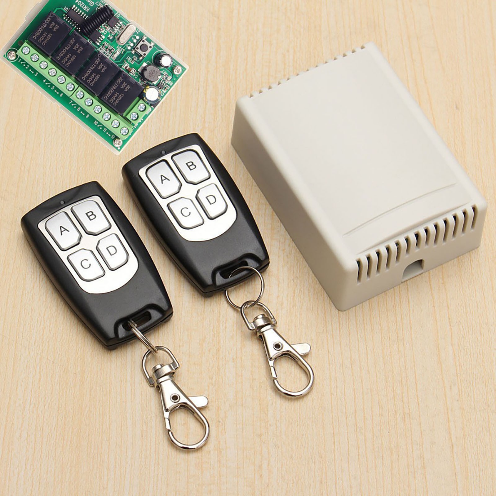 Long Range 4CH Channel Wireless Relay RF Remote Control Module Switch 433MHz