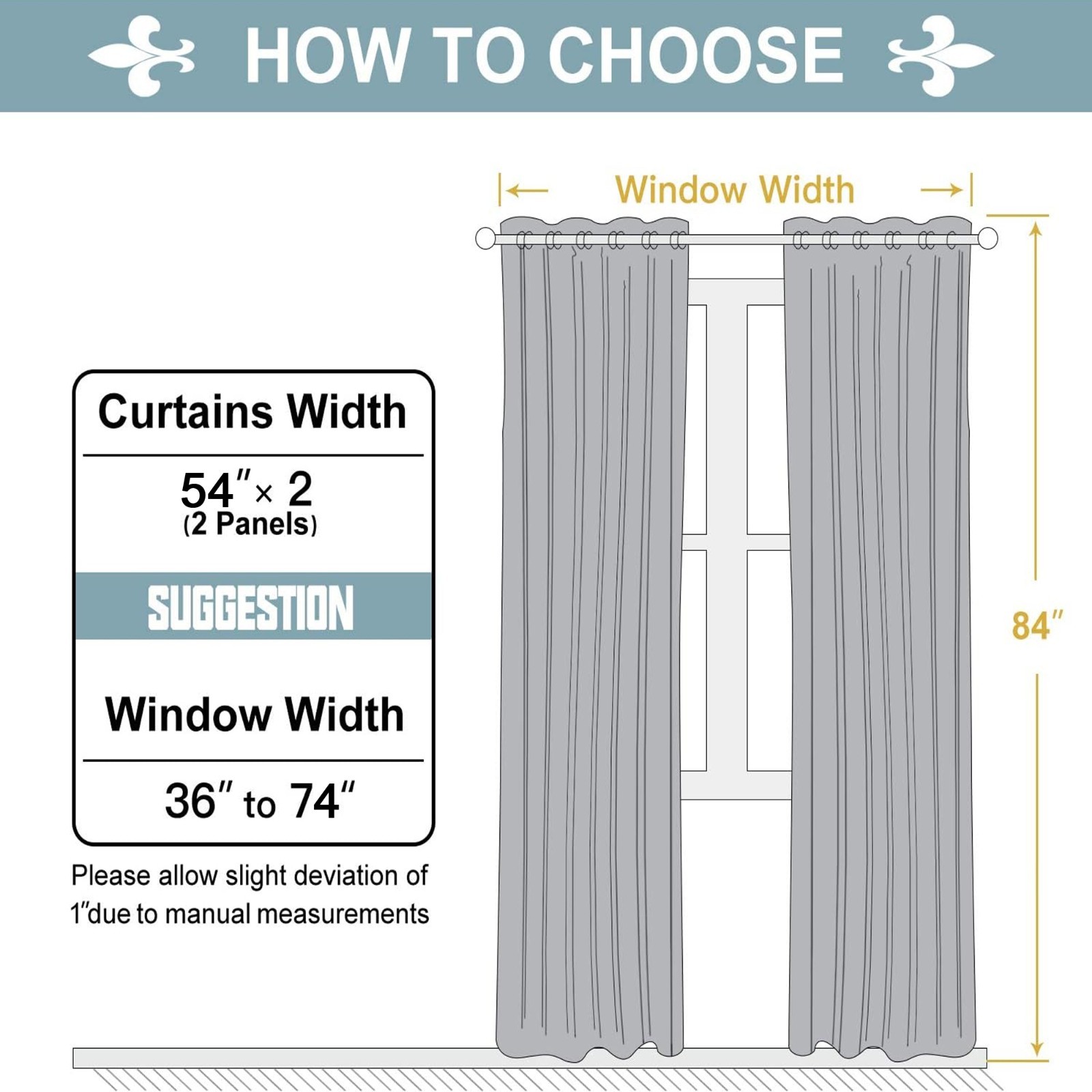 Heavy Thick Solid Grommet Panel Window Curtain Drapes Blackout 2 PC & 2 Tiebacks