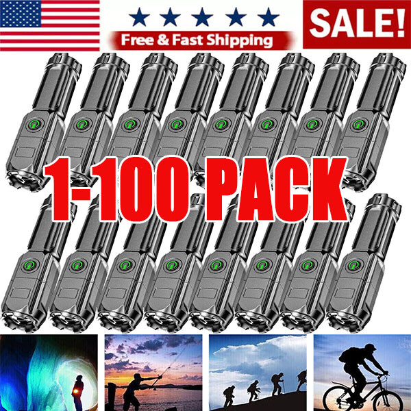 Rechargeable 990000LM LED Flashlight Tactical Police Super Bright Torch Zoomable