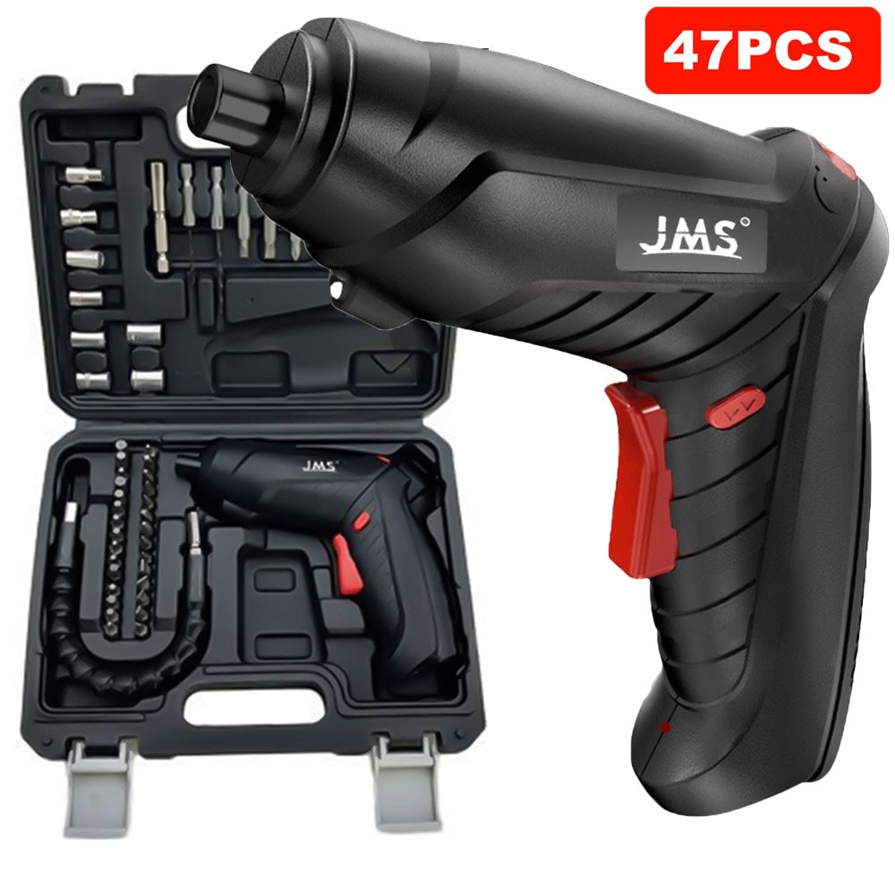 47PCS Drill Cordless Mini Electric Screwdriver Set USB Charging With LED Light