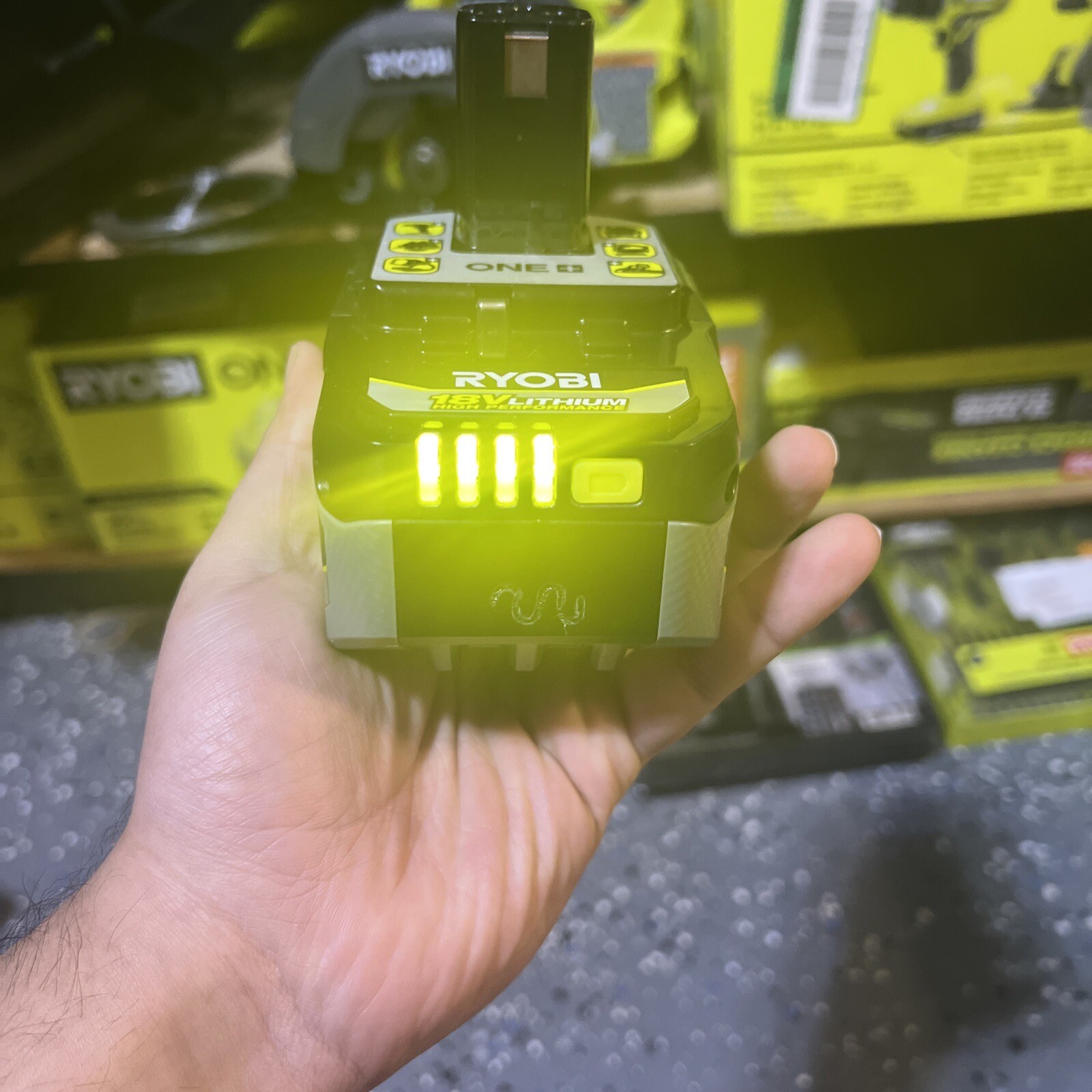 Ryobi ONE+ PBP004 18V Lithium-Ion 4.0 Ah Battery – Black