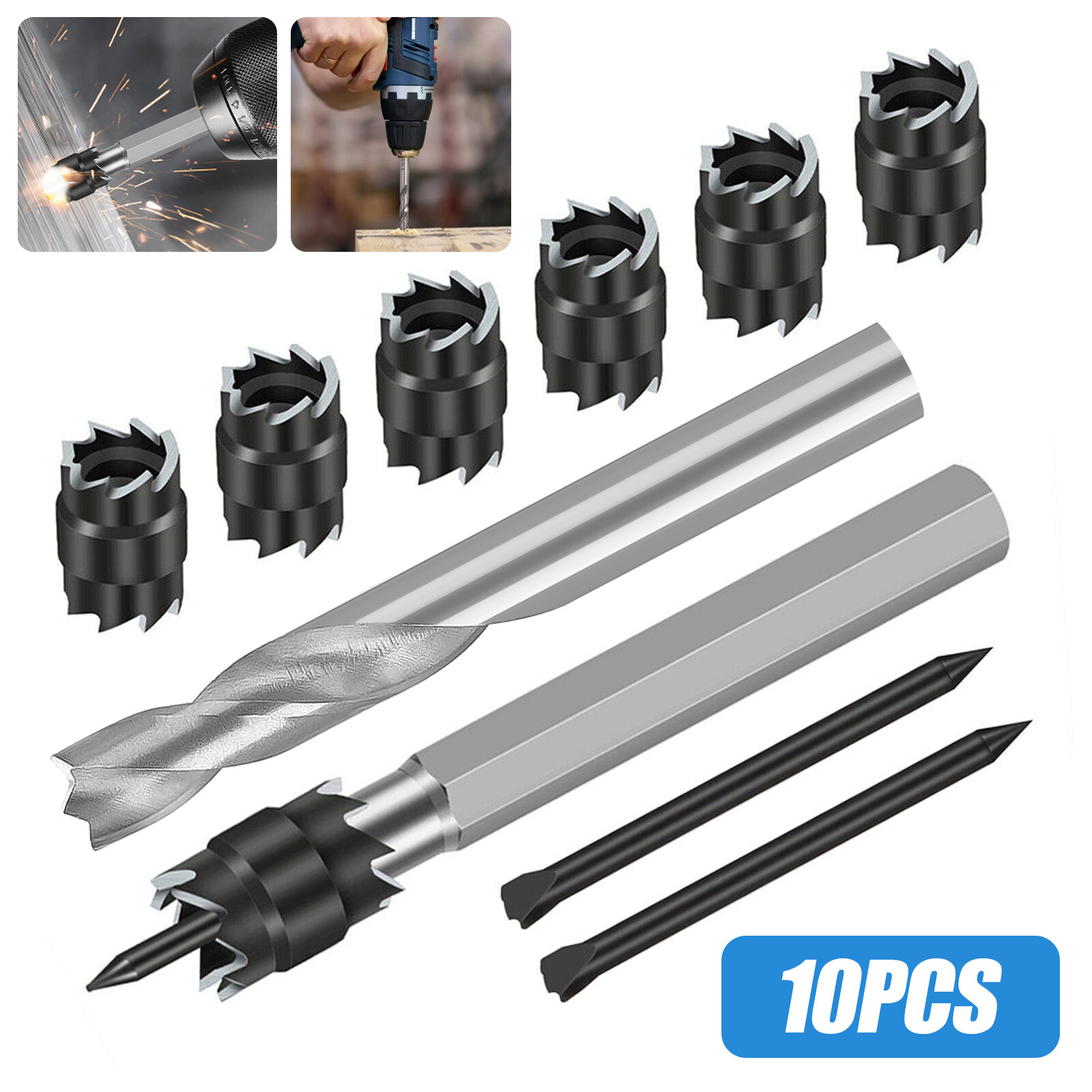 Double Sided 3/8-Inch Spot Weld Cutter Remover Drill Bit Welder Cut Rotary Kit
