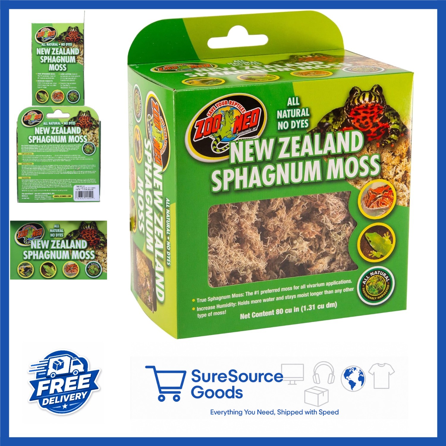 Sphagnum Moss from New Zealand 1.0 Count Ideal for Live Plants and Terrariums