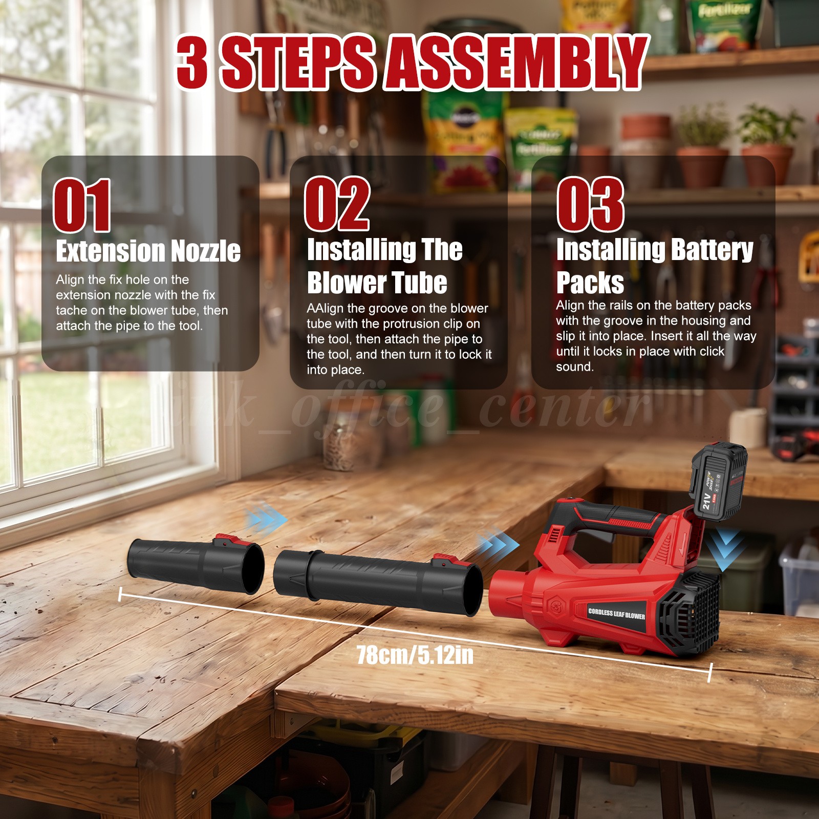 6-Speed Cordless Leaf Blower 930CFM 197MPH 2x4000mAh Batteries For Yard Clean