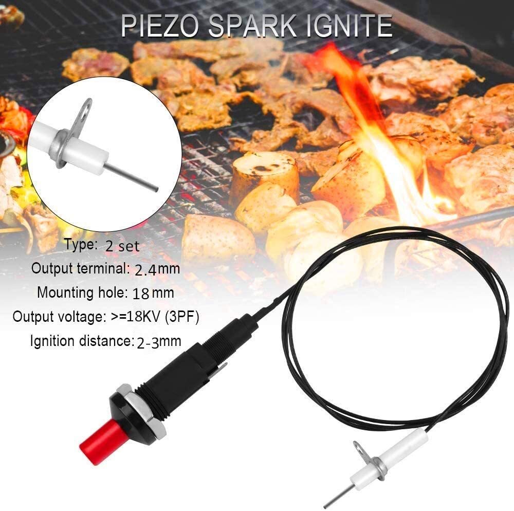 Universal Piezo Spark Ignition With Cable Push Button Igniter Gas Grill BBQ Oven