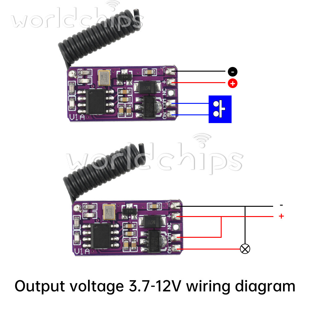 3.7V-12V RF Remote PCB Board 433MHZ Wireless Relay Switch Signal Module New