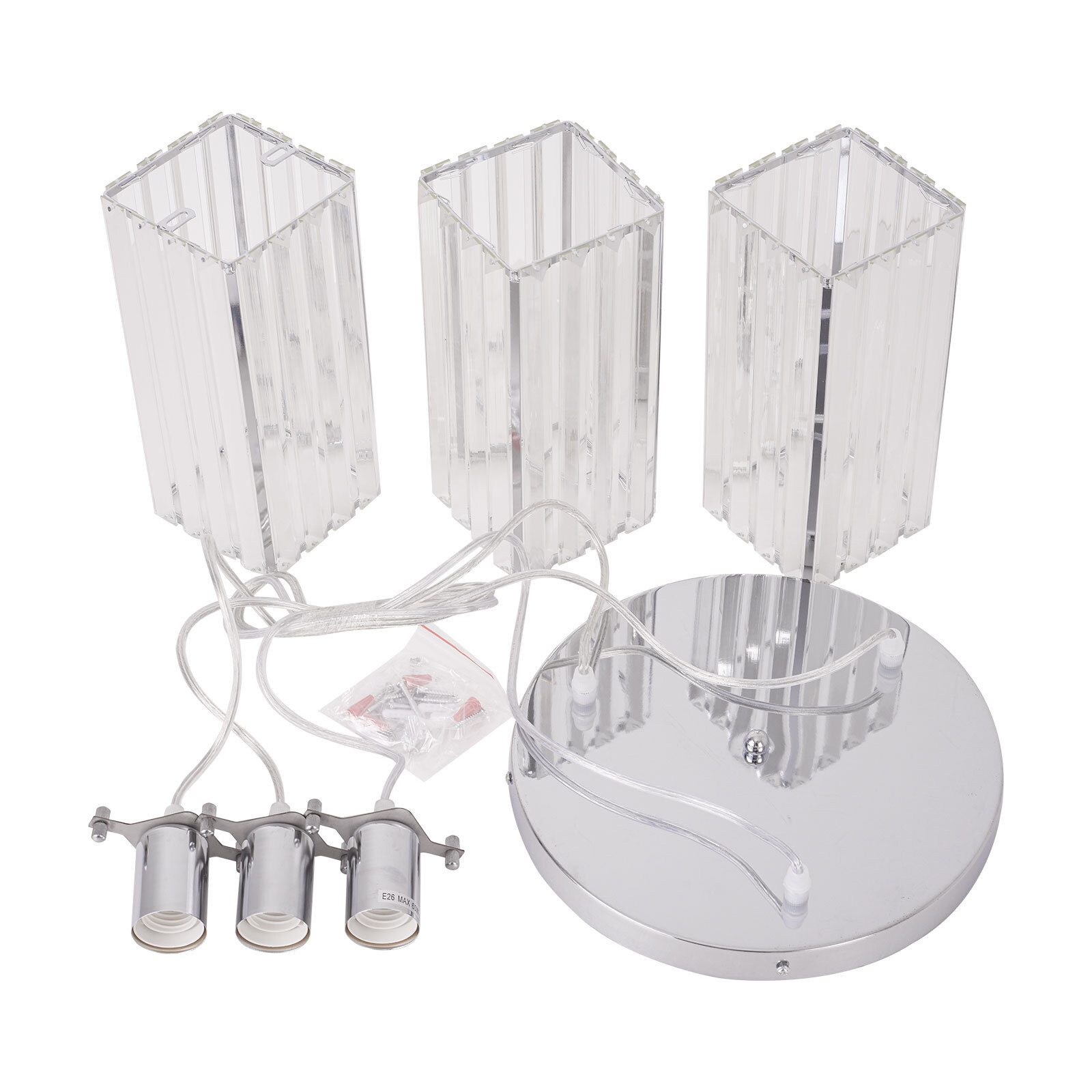 110V Ceiling Fixture 3-Light Chandelier Dining Room Ceiling Lamp Pendant Light