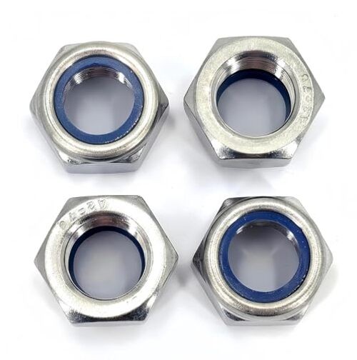 8Pcs M14x1.5mm Nylon Insert Hex Lock Nuts – 304 Stainless Steel M14x1.5 Silver