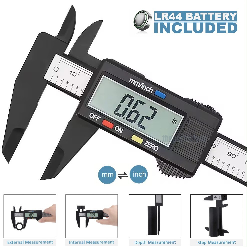 6″ 150mm Digital Caliper Micrometer LCD Gauge Vernier Electronic Measuring Tool