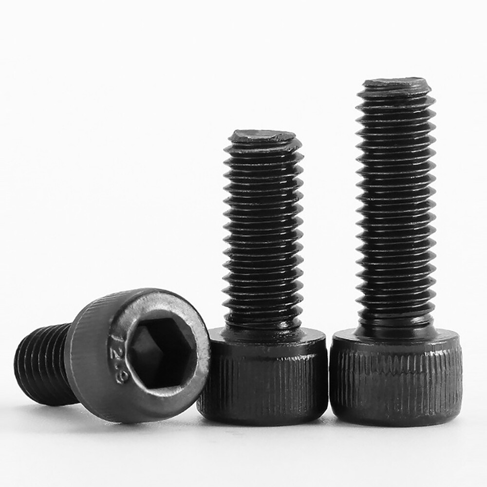 High Tensile 12.9 Cap Head Allen Bolts M4 (4mm) Self Colour Black Socket Screws