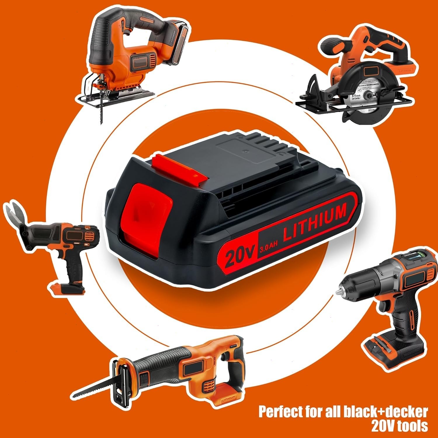2PACK NEW 20V Lithium-ion Battery / Charger for BLACK DECKER 20 Volt LBXR20 LB20