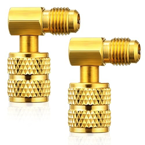 Pcs R410a Adapter for Mini Split Charging Adapter Vacuum Port with 2 90° Angle