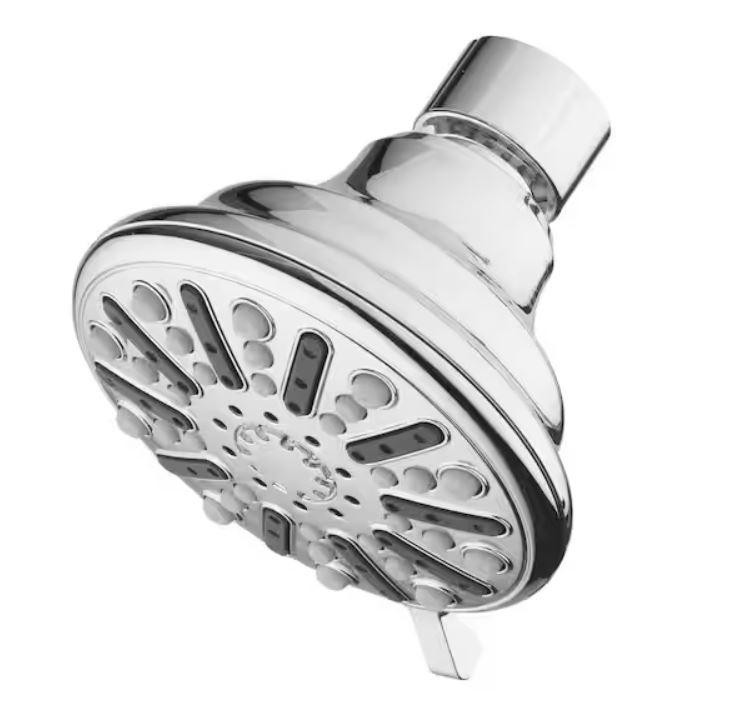 Glacier Bay 3-Spray 3.5 in. Single Wall Mount Fixed Shower Head Chrome 8462000HL