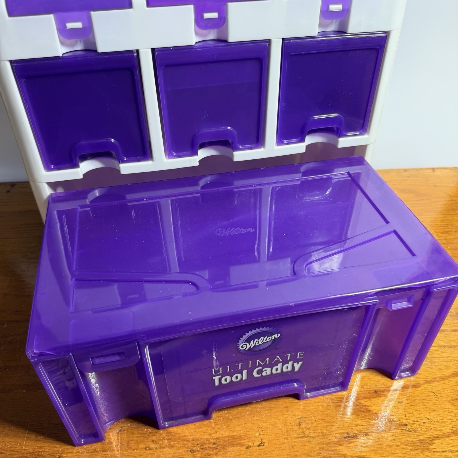 Wilton Ultimate Professional Cake Decorating Caddy Storage Box Purple