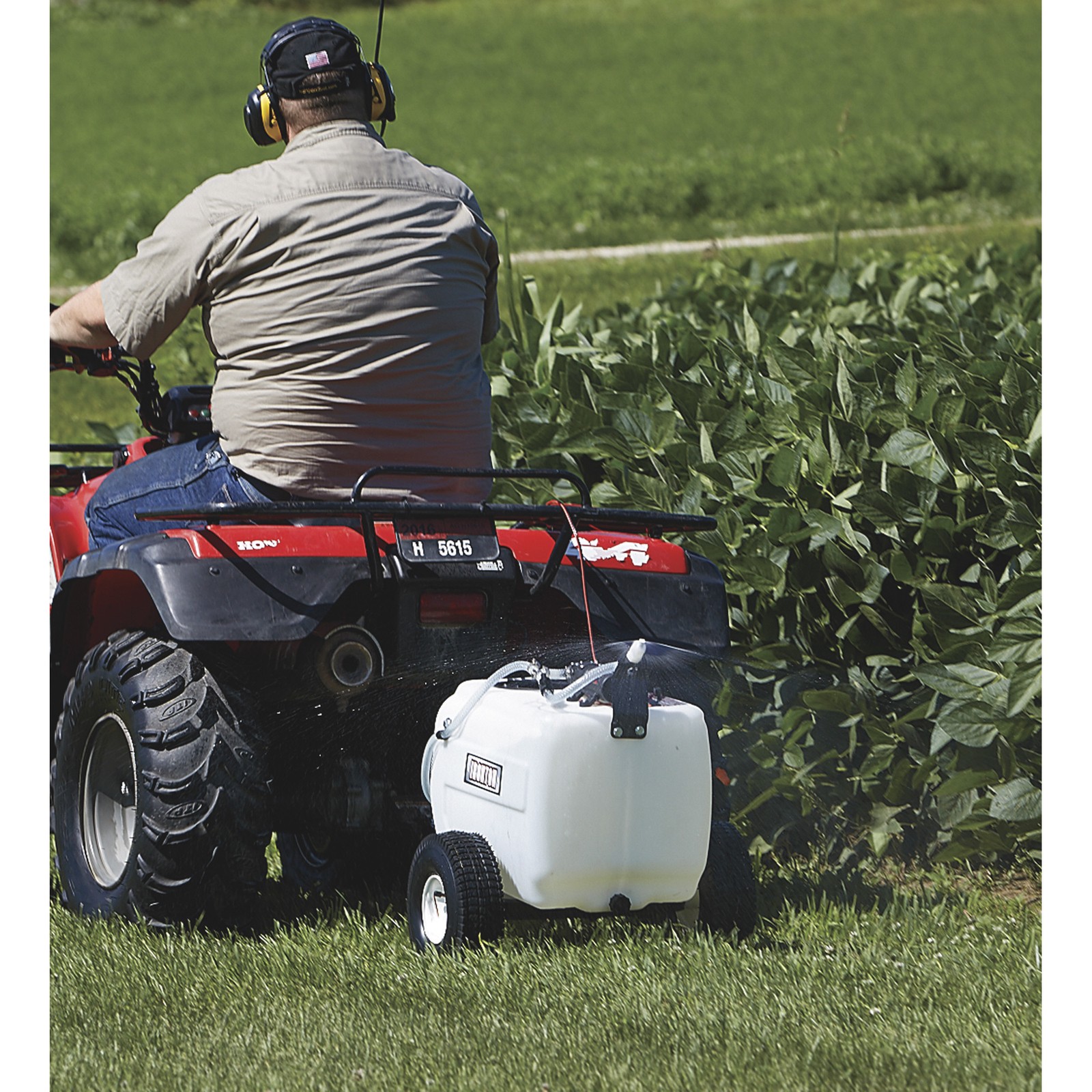 Ironton Tow-Behind Trailer Broadcast and Spot Sprayer, 13 Gallons, 1 GPM, 12