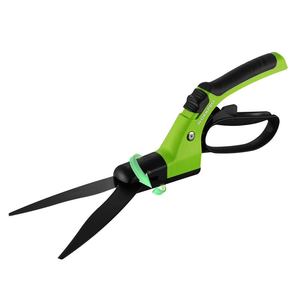 WORKPRO 15″ Grass Shears Handheld Grass Clippers 360° Swivel Blade Grass Cutter