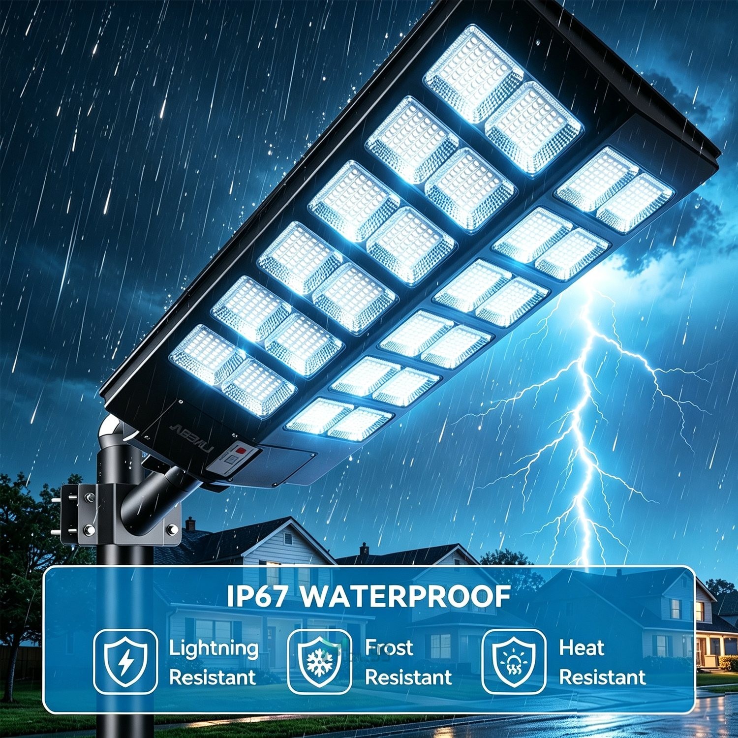 11000W Commercial Super Large Solar Street Lights Outdoor Dusk to Dawn Aluminium