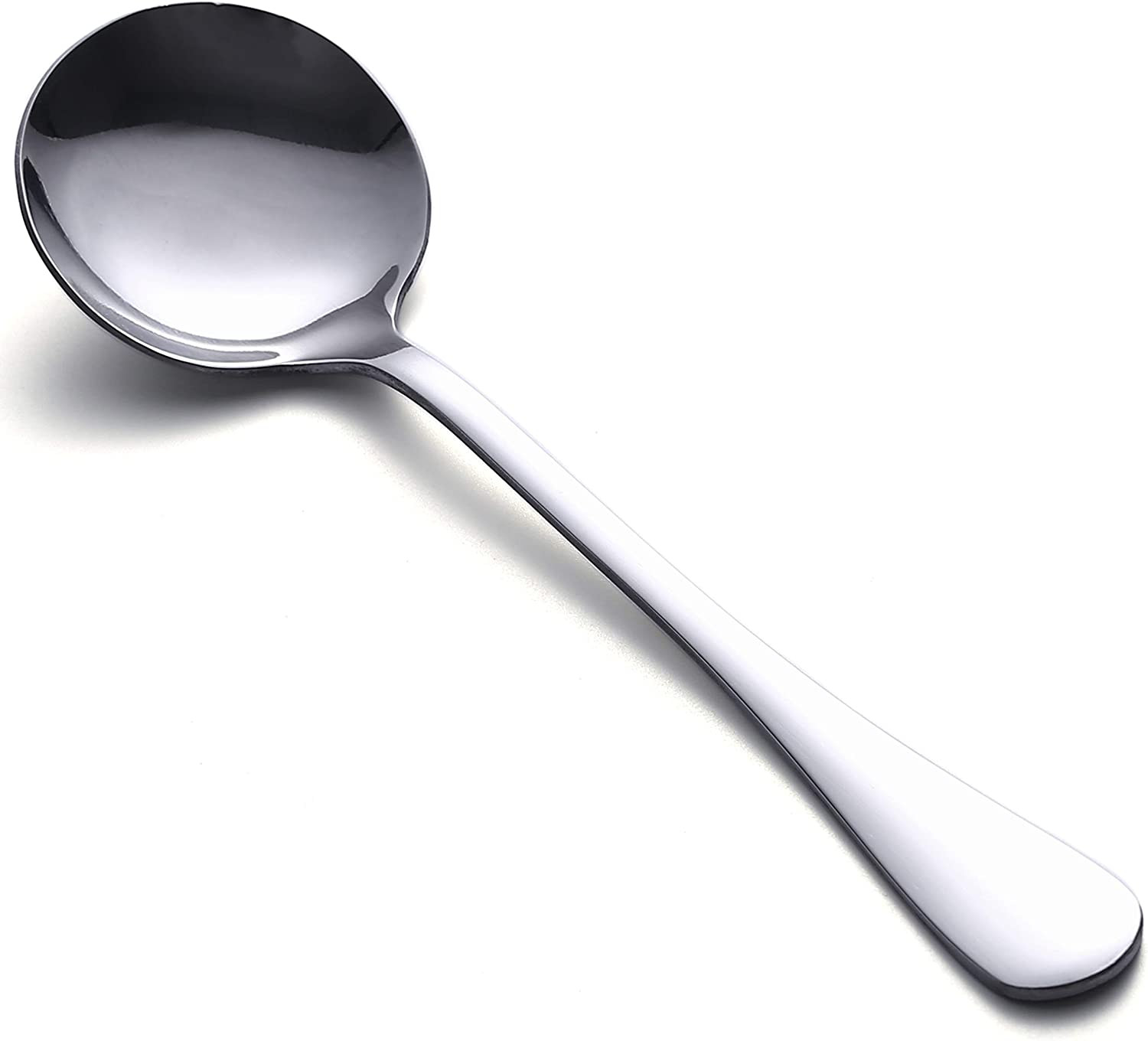 8-Piece Premium Stainless Steel Soup Spoons Set – Heavy-Weight Flatware for Soup