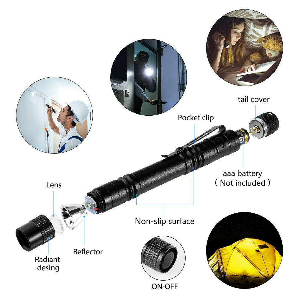 3500000LM Tactical Flashlight Small LED Torch Light Mini Super Bright Penlight