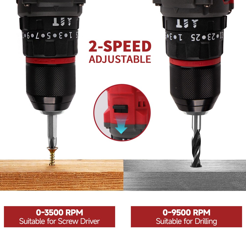 For Milwaukee M18 Battery Cordless Drill Driver Kit With Battery & Charger