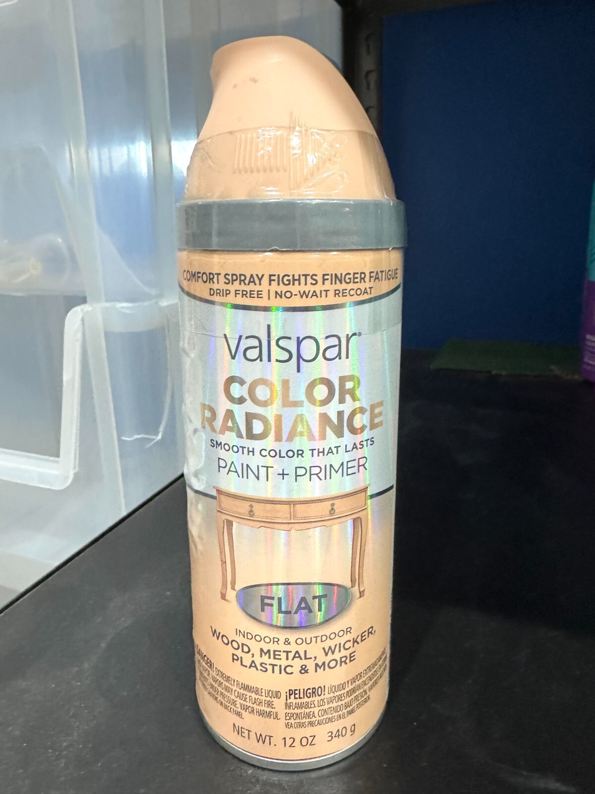 Valspar Color Radiance Coral Peach Flat 12 Oz Indoor Outdoor Wood Metal Spray P