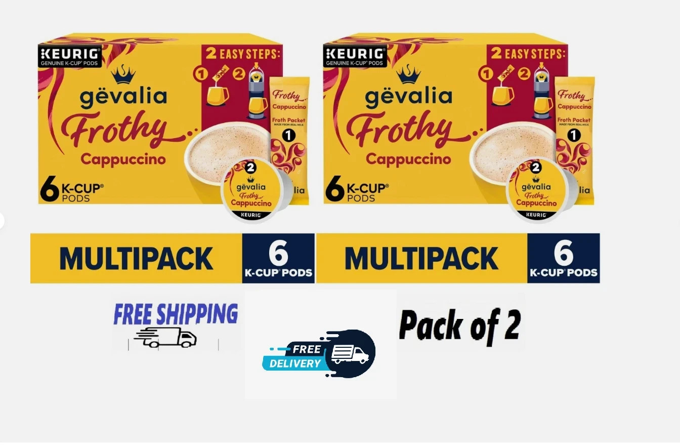(2 pack) Gevalia Frothy 2-Step Artificially Flavored Cappuccino Espresso Style K