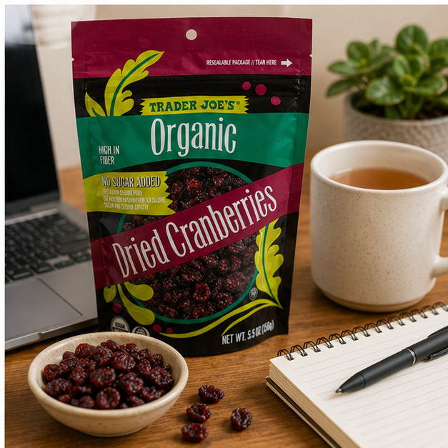 5-Pack Trader Joe’s Organic Dried Cranberries, No Sugar Added