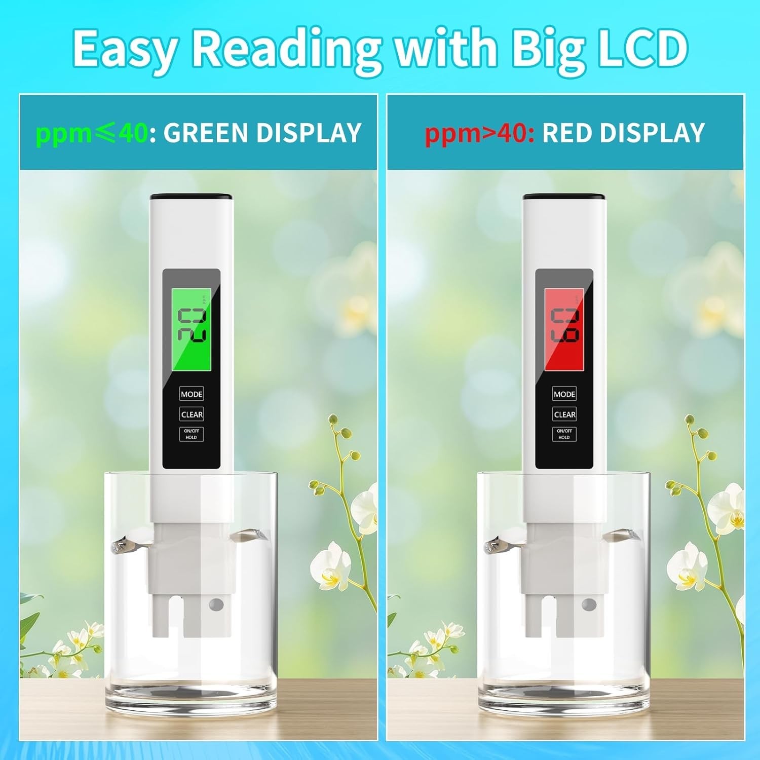 TDS Meter Digital Tester Water Quality Testing Kits for Drinking Water 0-9990ppm