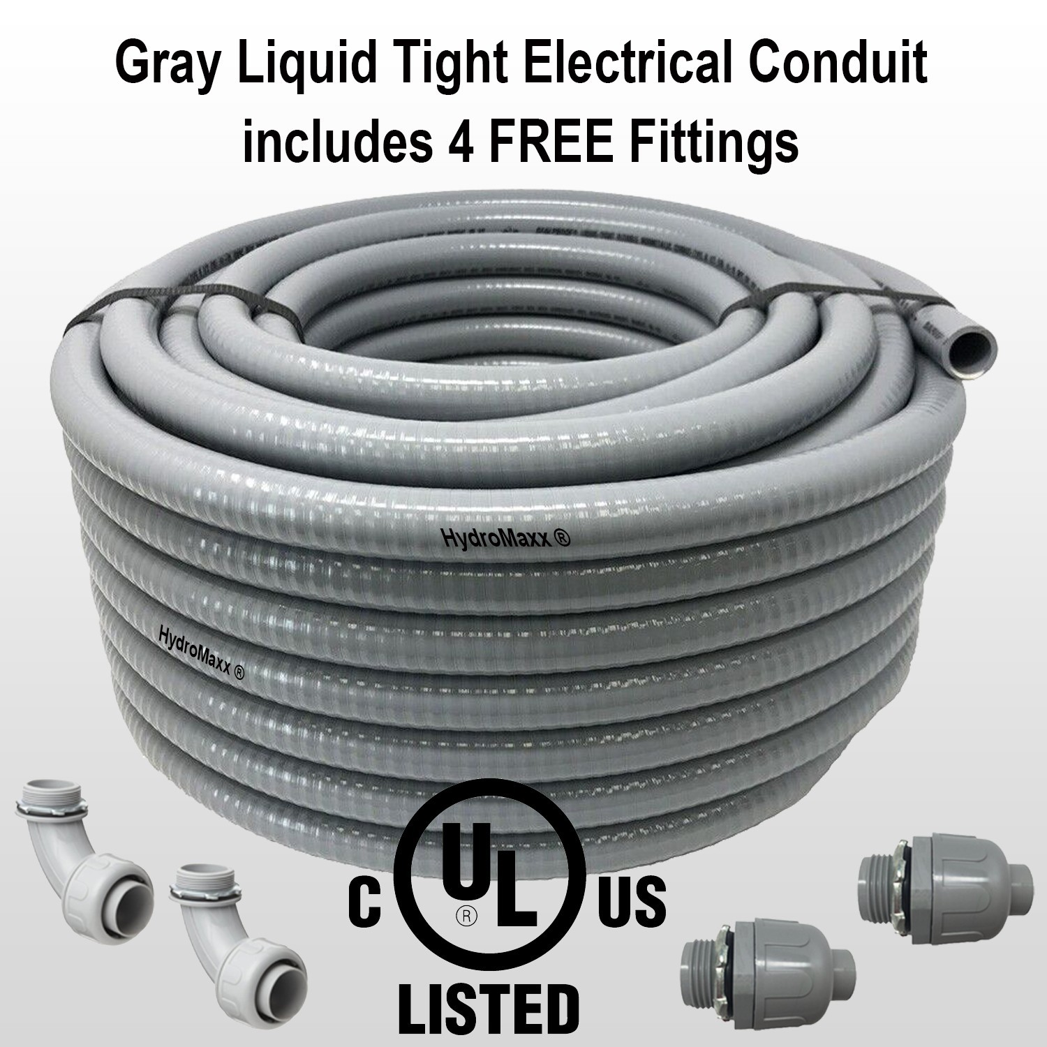 Flexible Liquid Tight, Non-Metallic Electrical Conduit with Fittings – UL Listed