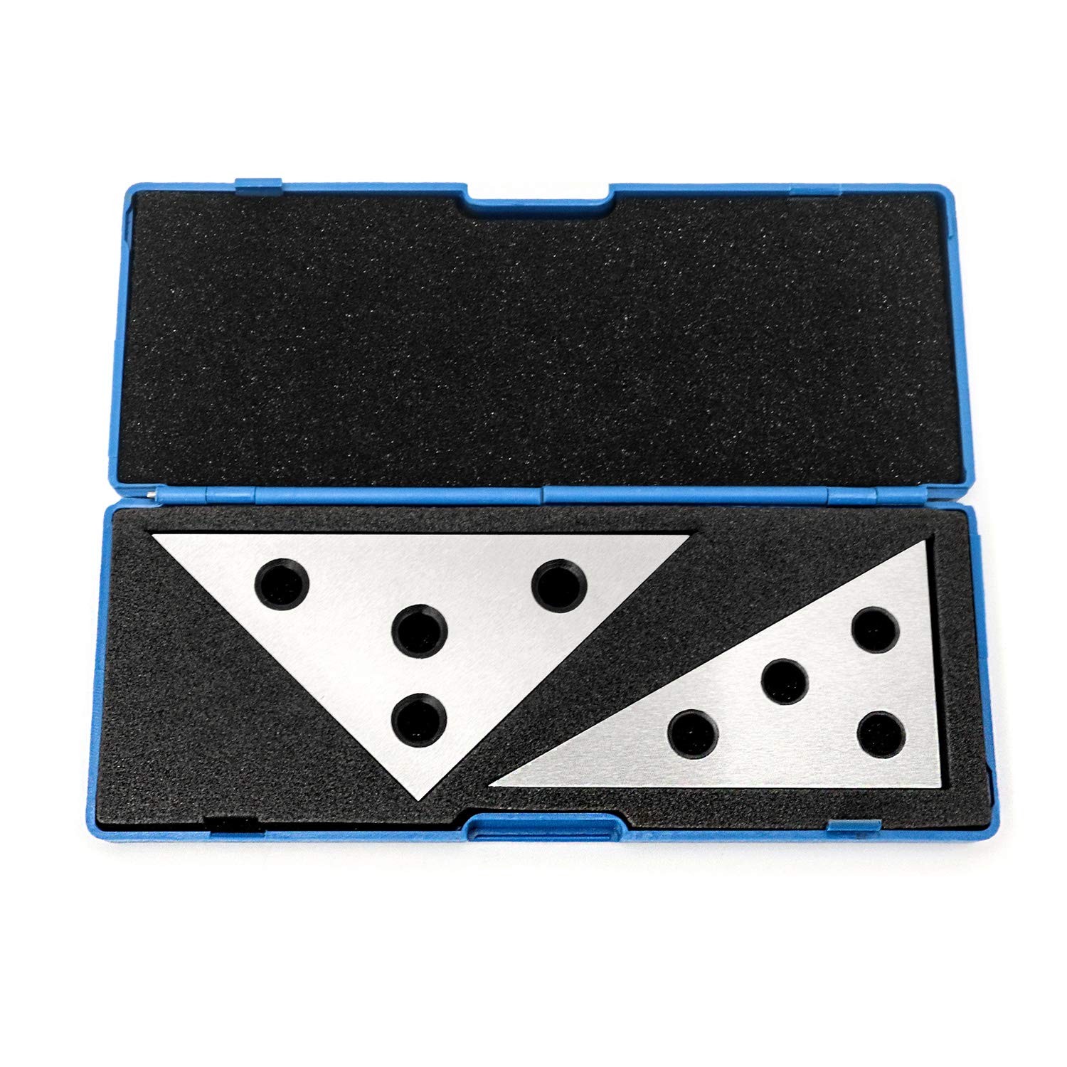 QWORK Solid Angle Plate Set, 2 Pcs Triangle Block, 30-60-90…