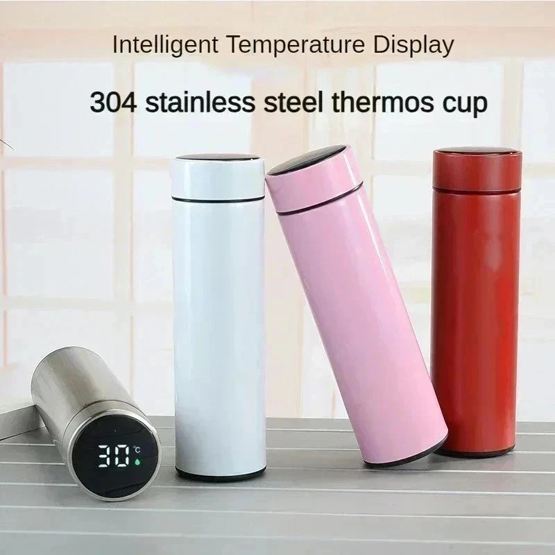 500ml Smart Thermos Bottle Stainless Steel Vacuum Flask LED Temperature Cup