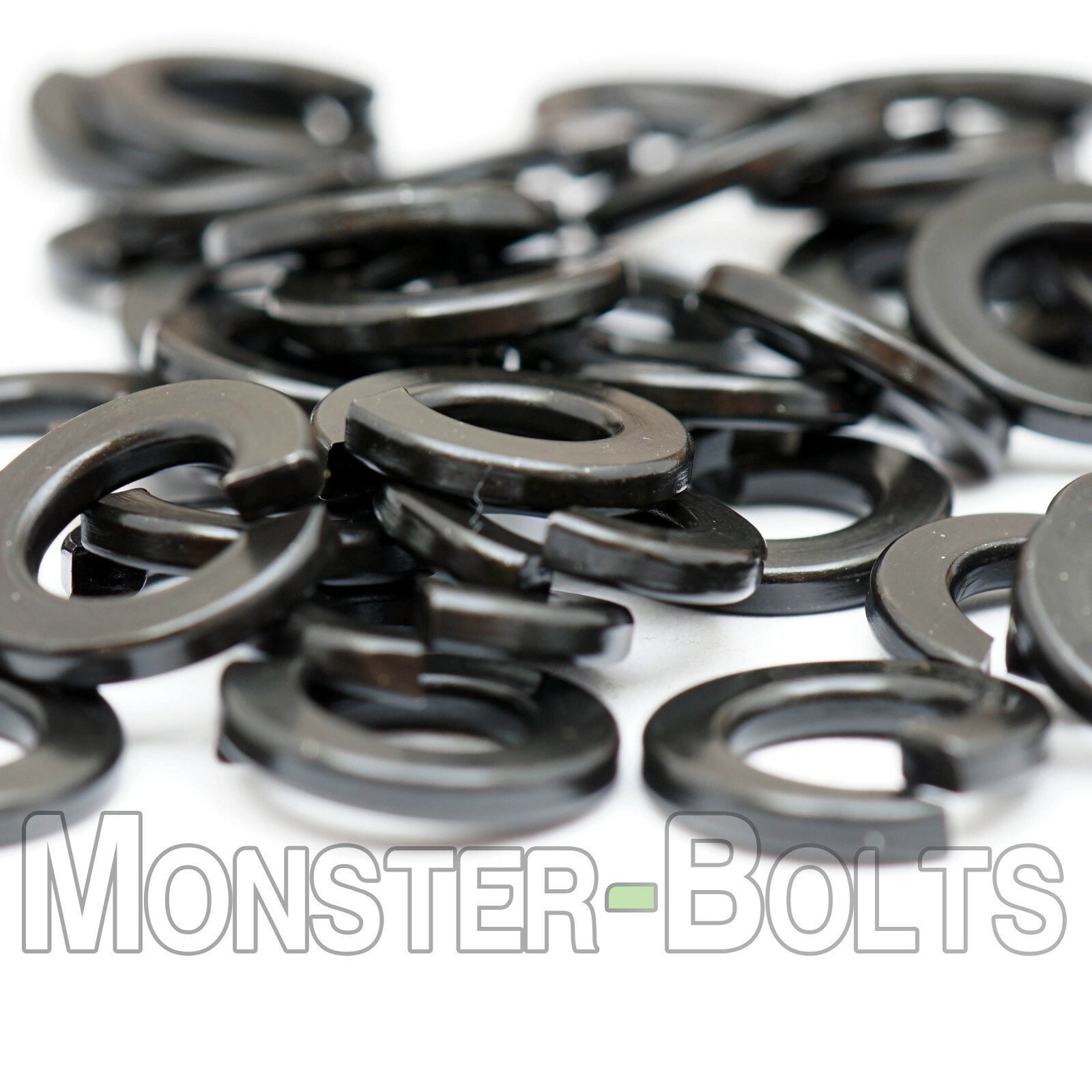 Medium Split Lock Washers, Steel w/ Black Oxide, #2 #4 #6 #8 #10 1/4″ 5/16″ US