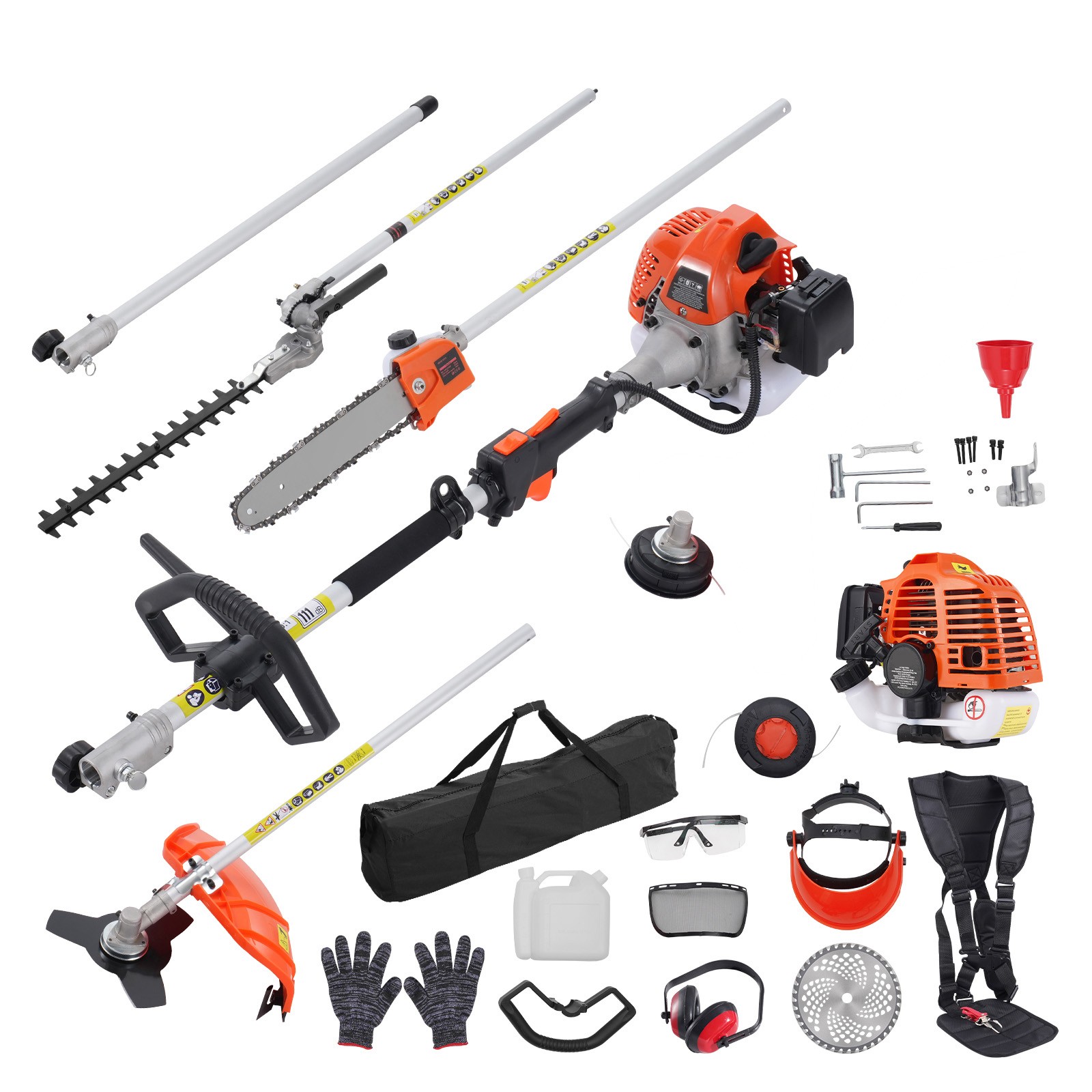 VEVOR 5-in-1 Multi-Functional Trimming Tools Gas Hedge Trimmer 26CC Weed Eater