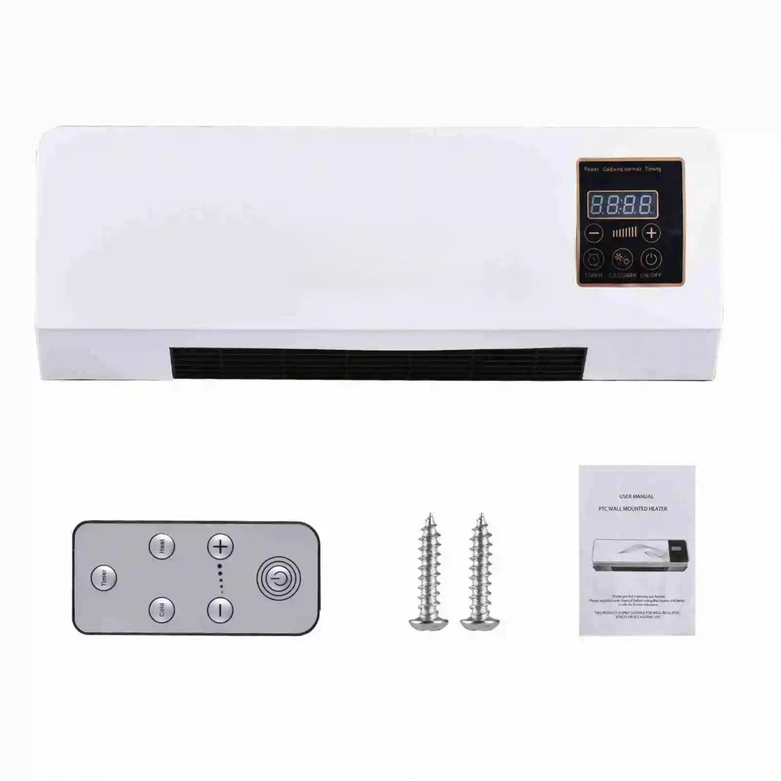 2 In 1 Portable Air Conditioning Cool Warm Dual Use Wall Mounted Heater 1800W