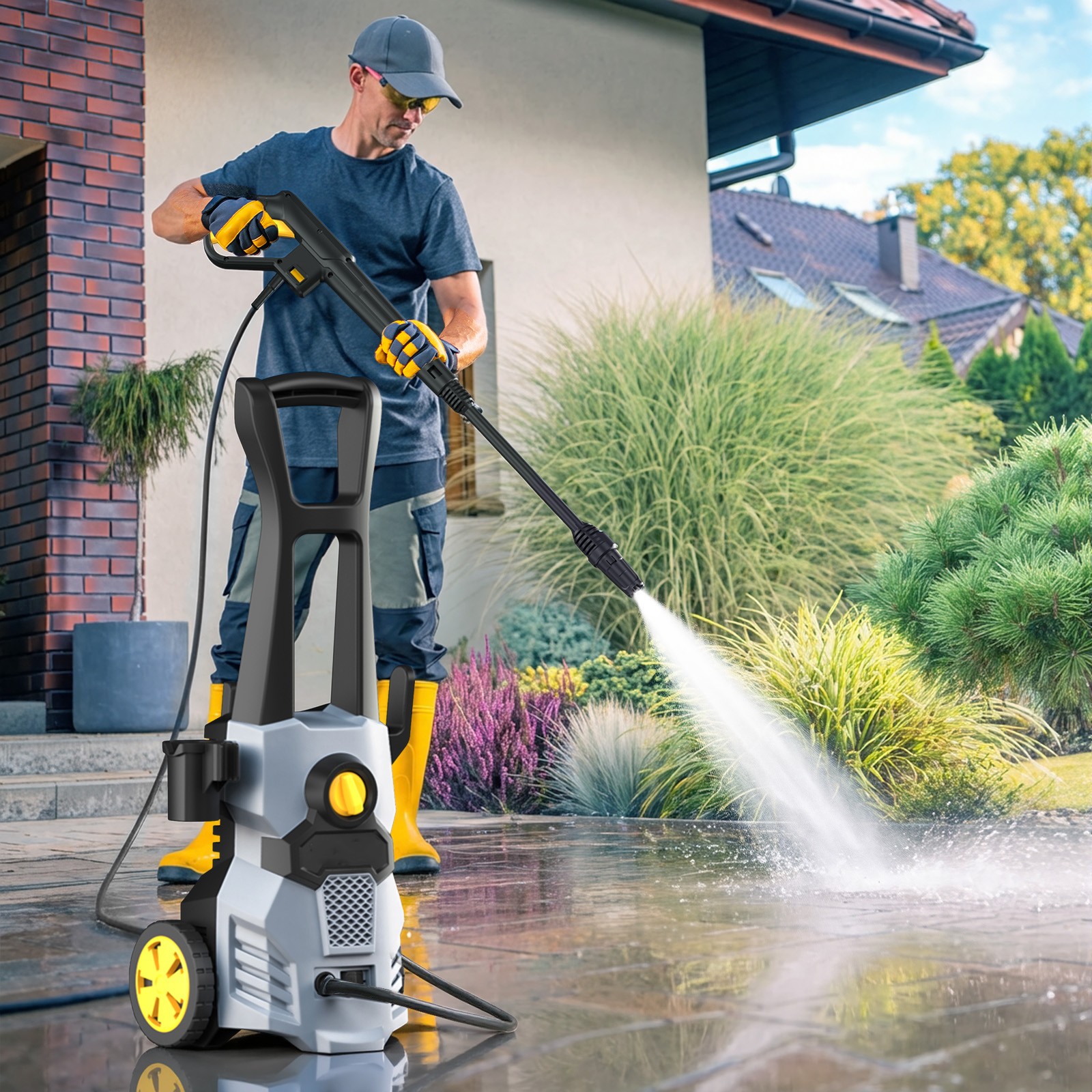 Pressure Washer Electric 4200PSI High Pressure Washer for Cars Fences Home Clean
