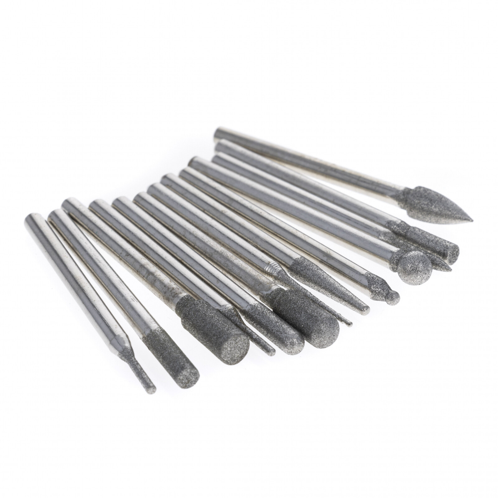 30pc Diamond Tip Cutting Burr Bit Set for Rotary Tool (Many Grit Sizes)