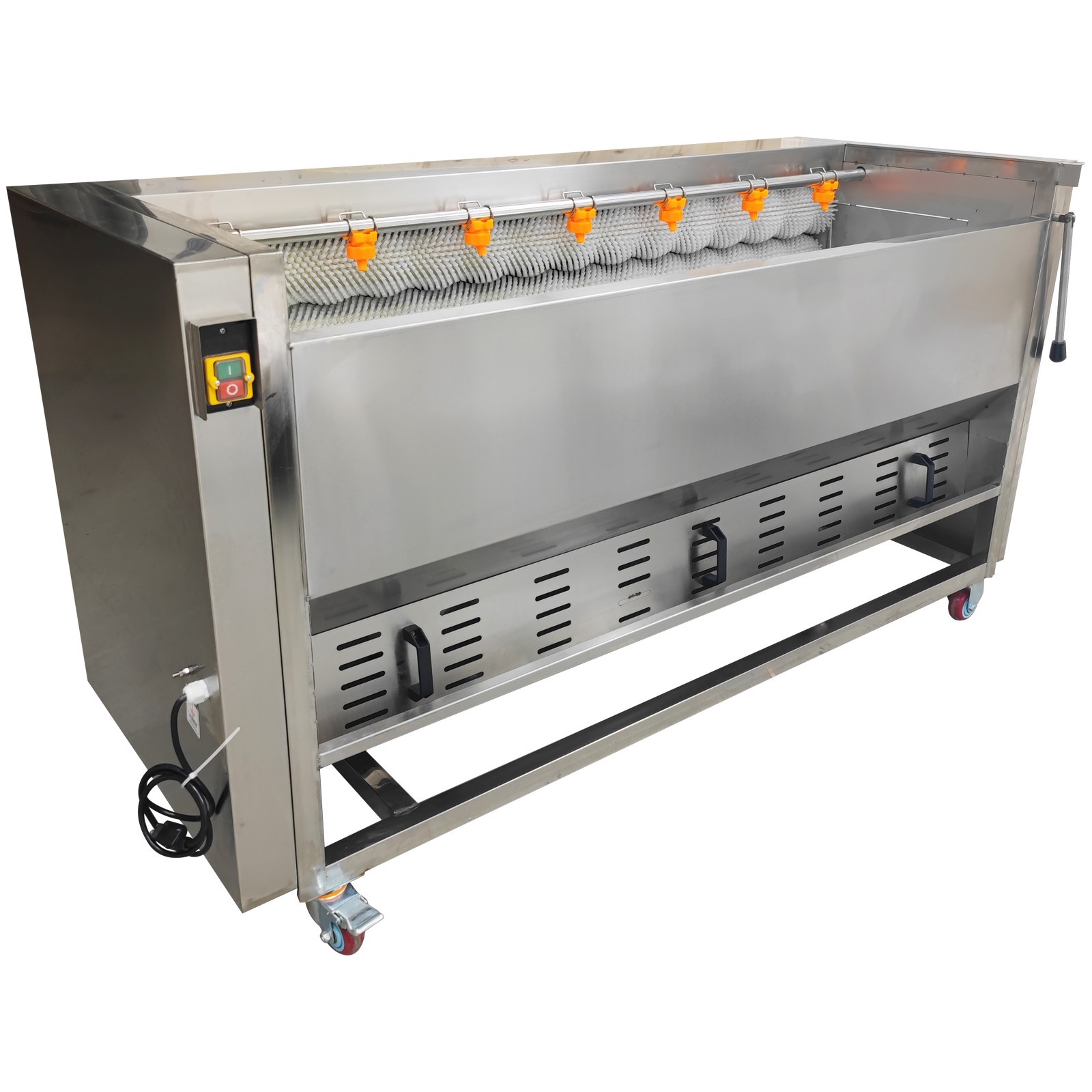 Electric Rolling Peeling Machine Brush Roller Cleaning Machine 1000Kg/h 2.2KW