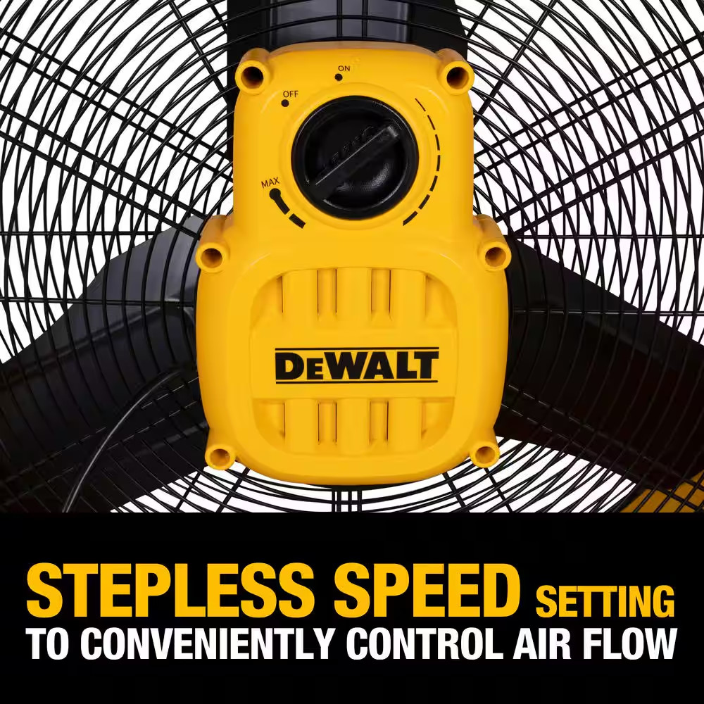 24 In. Heavy-Duty Drum Fan with Extra Long 12 Ft. Power Cord and Stepless Speed