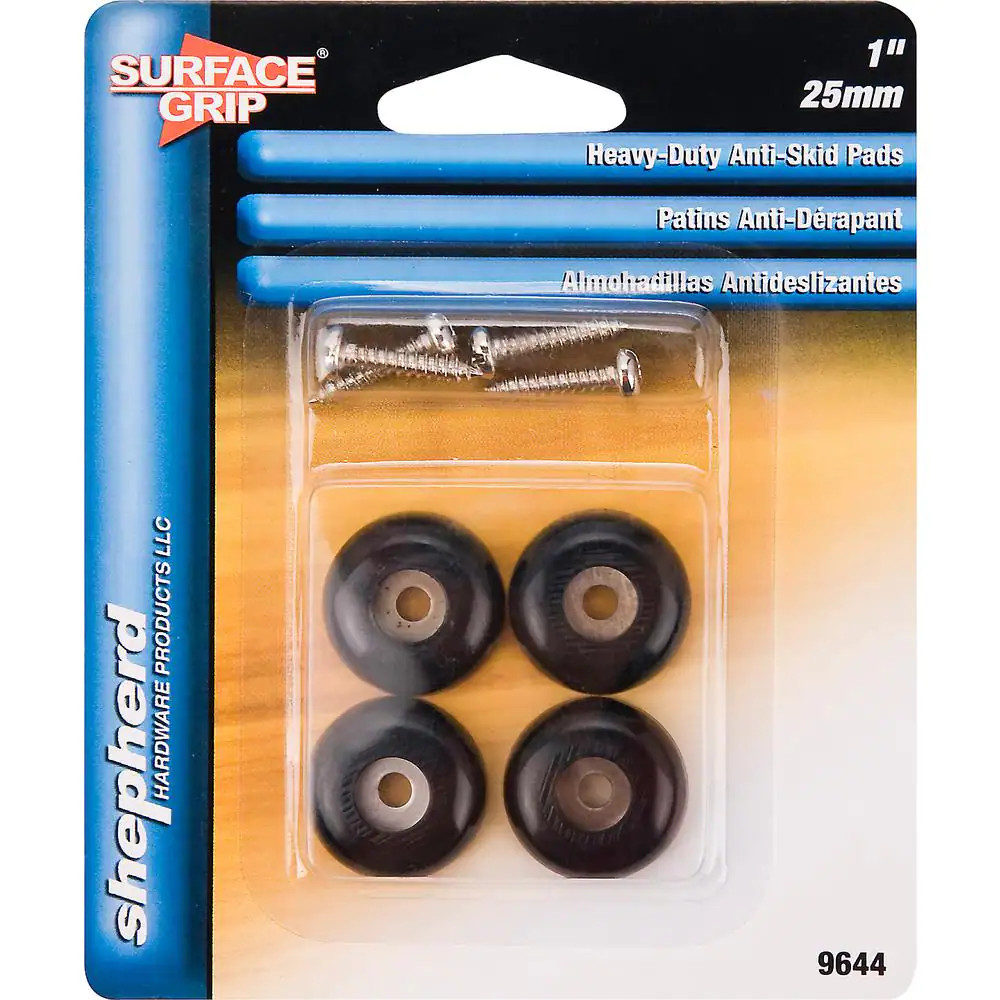 1 In. Heavy Duty Anti-Skid Surface Pads (4 per Pack)