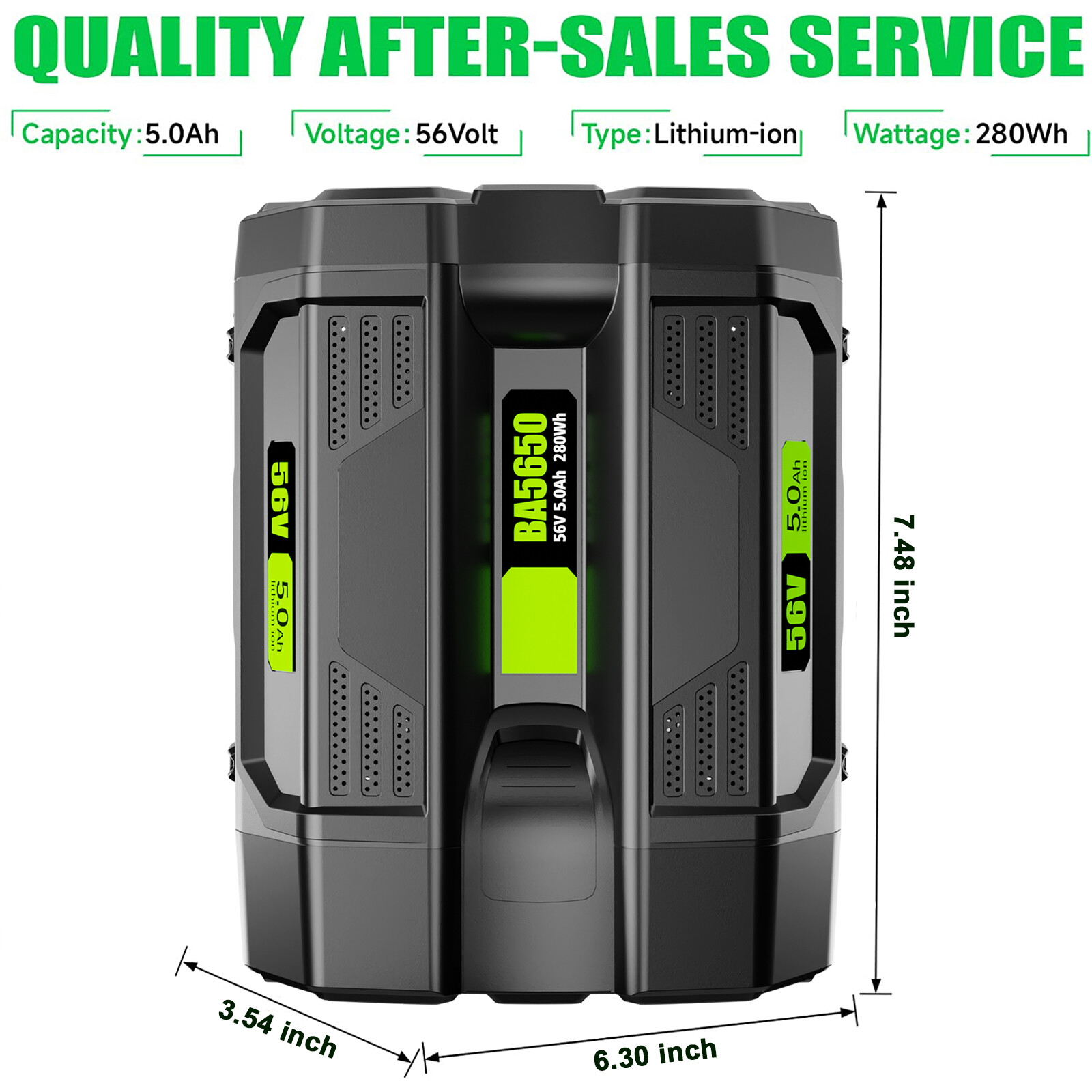 For EGO 56V 5.0Ah Lithium Ion Battery Power+ BA2800 BA4200 BA1400 BA1400T 56Volt