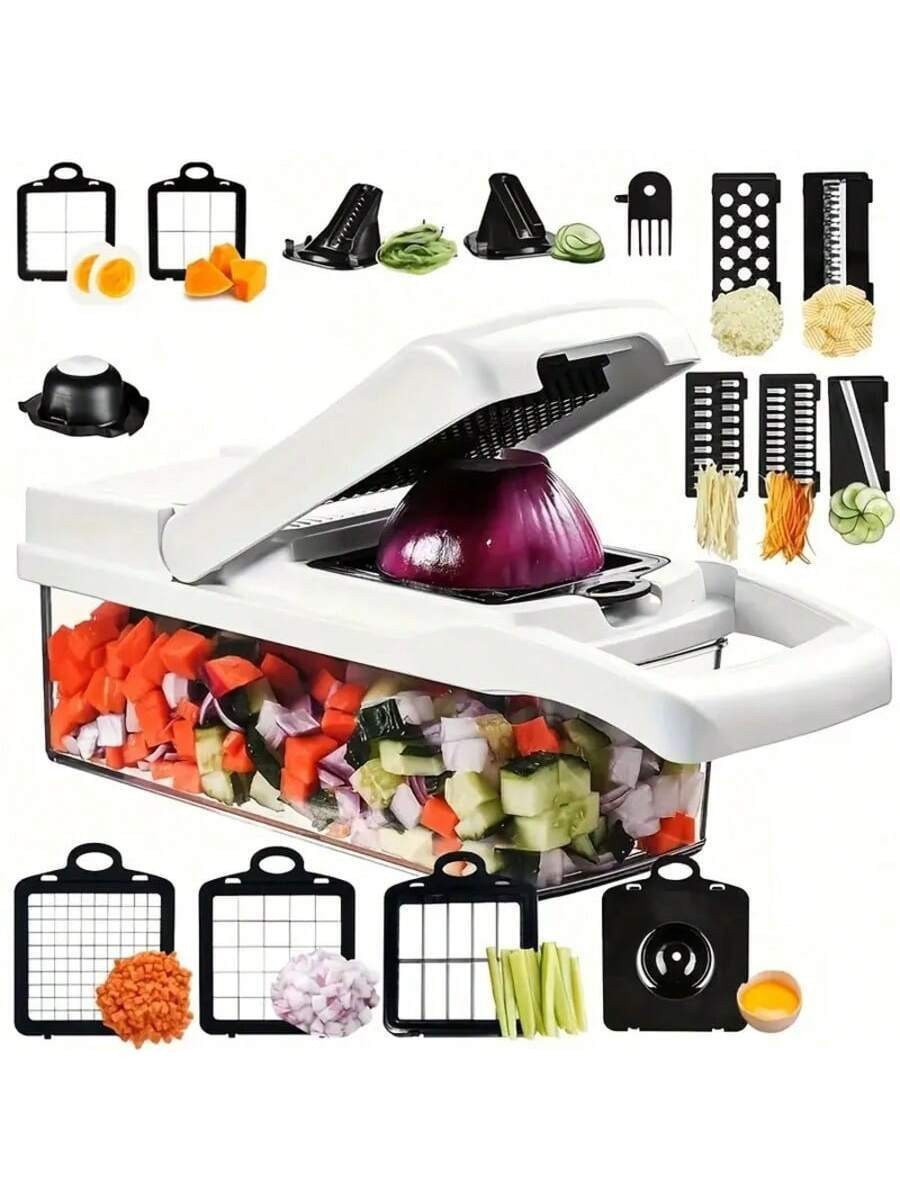 15-in-1 Vegetable Chopper Onion Dicer Fruit Cutter Mandoline Slicer Kitchen Food