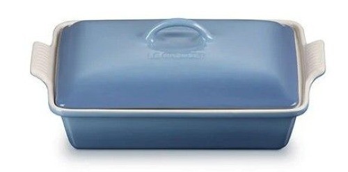 Le Creuset Stoneware Heritage Covered Rectangular Casserole in Color Chambray