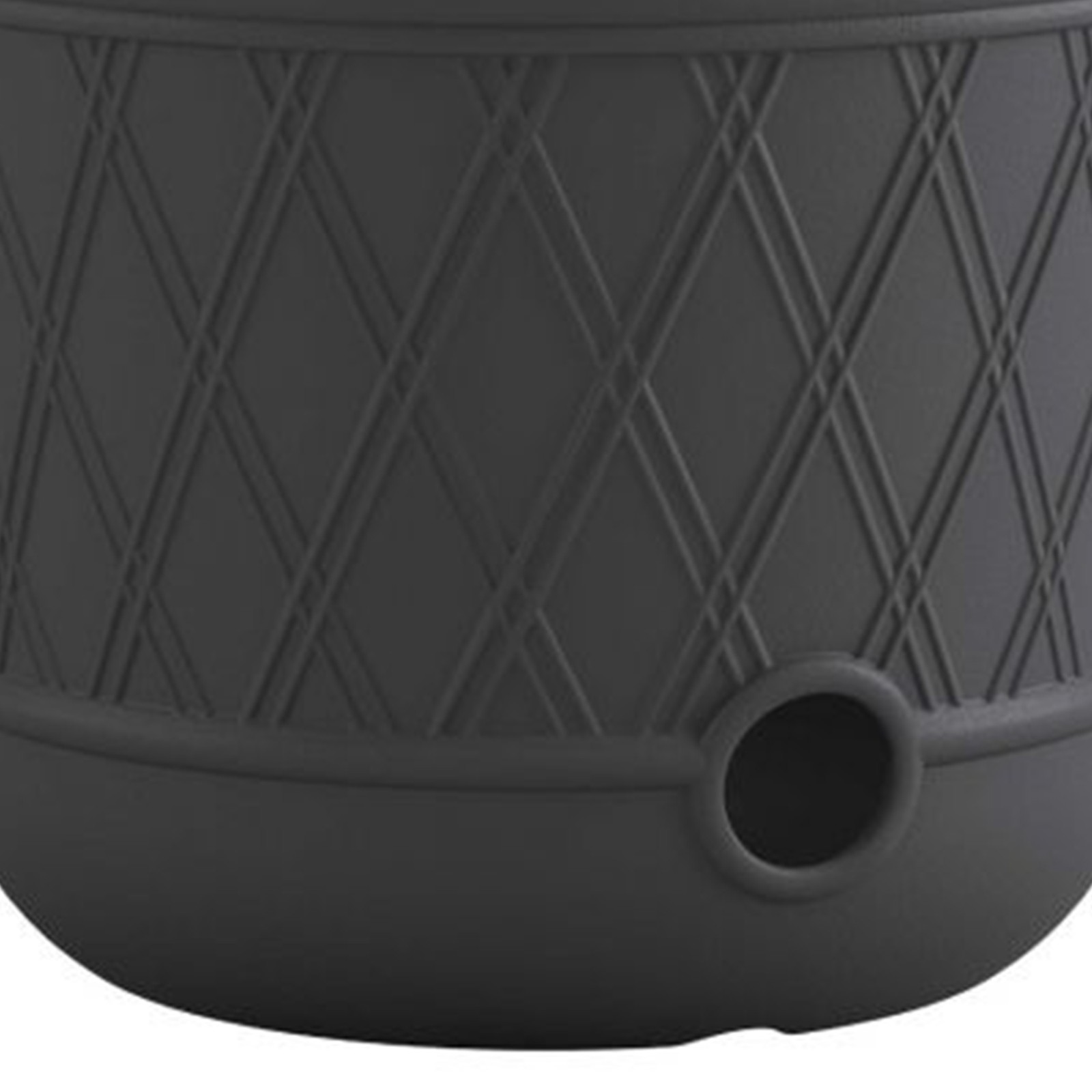 Suncast 14 x 12″ Resin Decorative Hideaway Outdoor Garden Hose Storage Pot, Gray