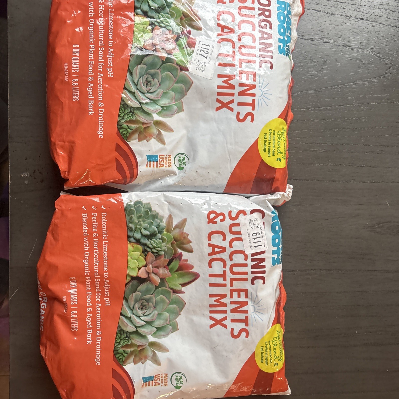 (4) packs 3.5lbs Back to The Roots Organic Succulent and Cacti Mix